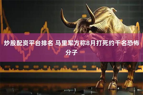 炒股配资平台排名 马里军方称8月打死约千名恐怖分子